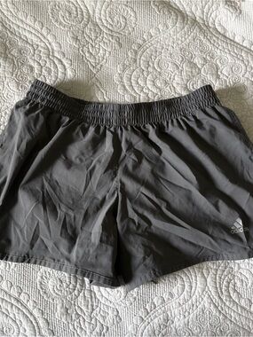 adidas Women's Dark Gray Athletic Shorts with Elastic Waist